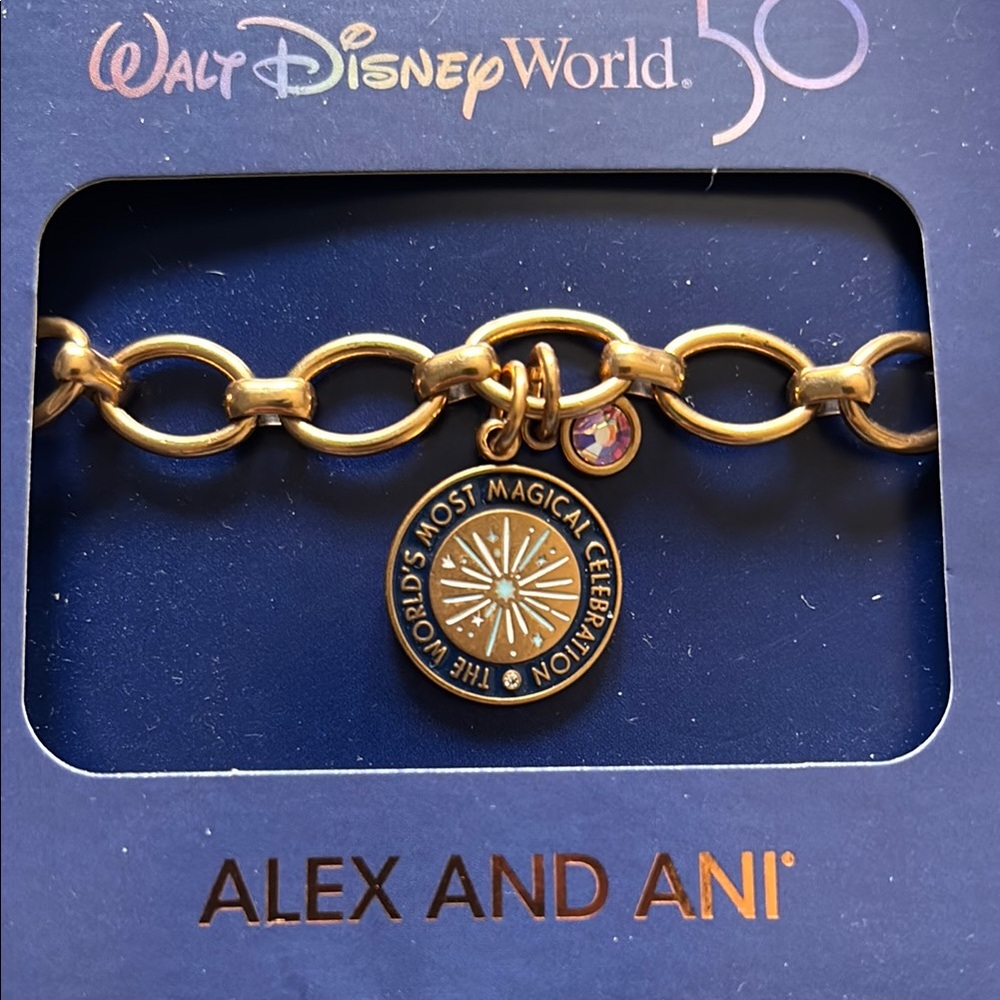 Alex and Ani Walt Disney World 50 Charm Bracelet. NWT